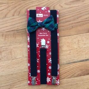Noel Holiday Collection bow tie and suspenders